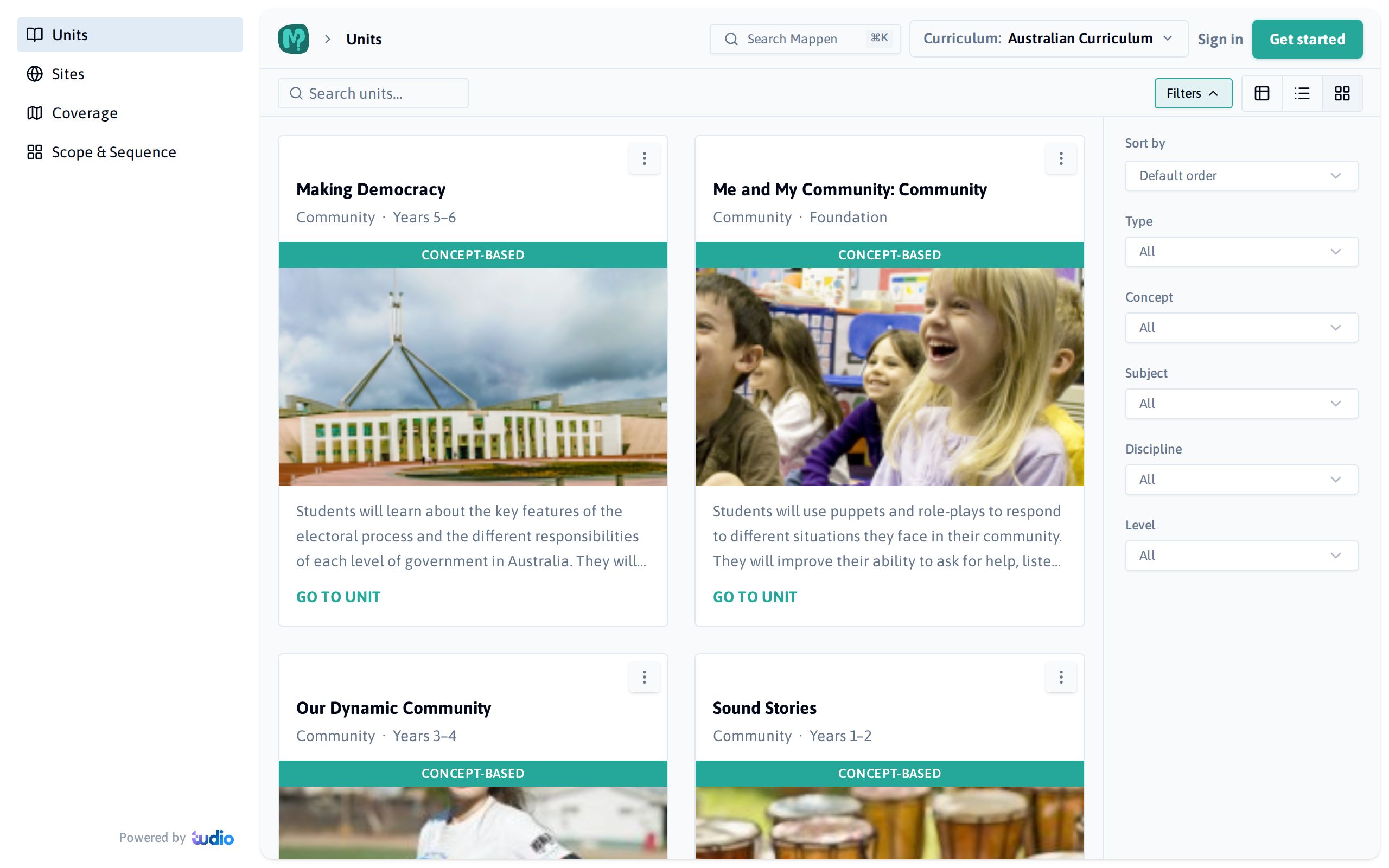 Screenshot of mappen.edu.au